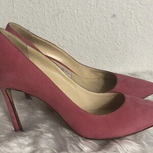 Jimmy Choo Womens Pink 3'' Suede Stiletto Heels